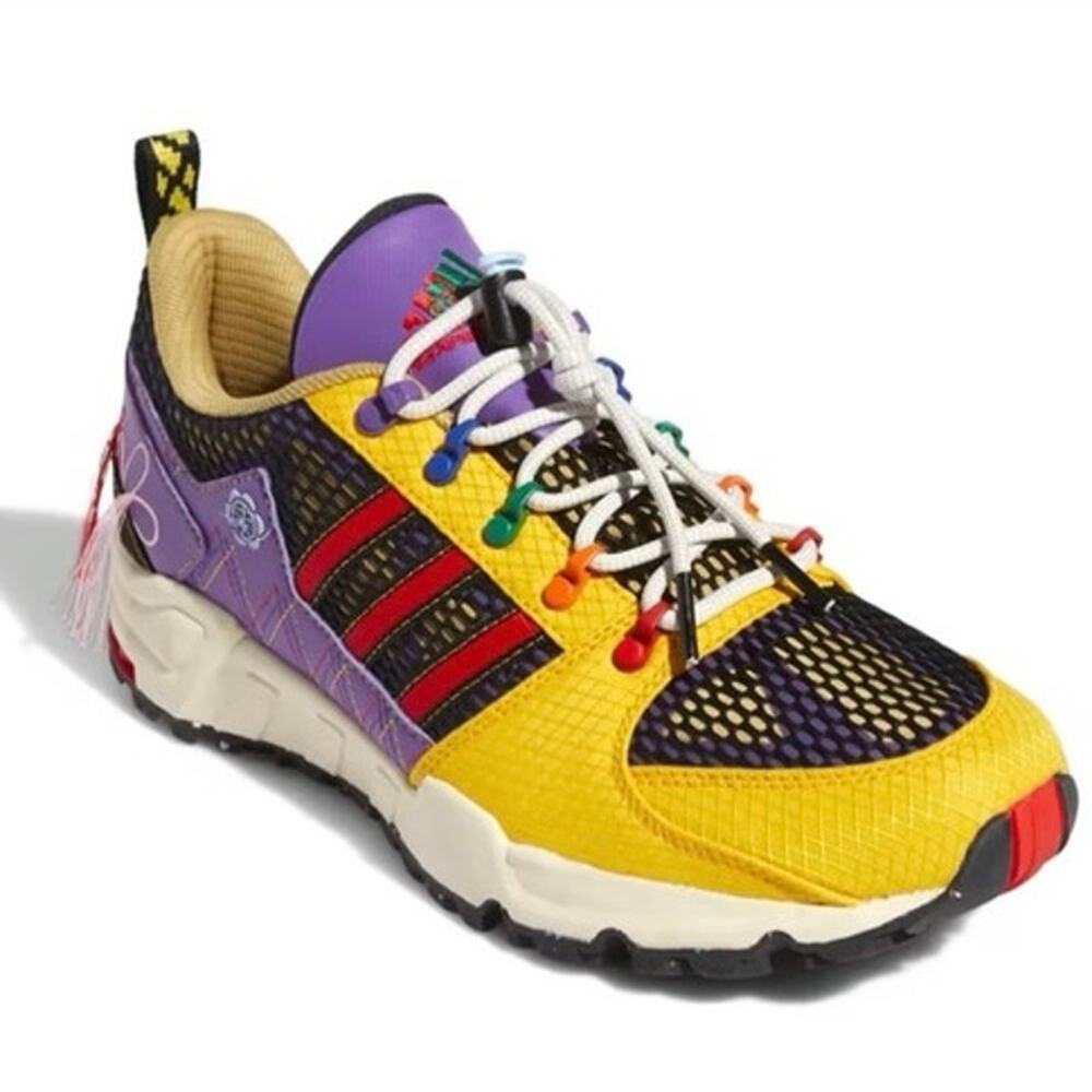 adidas Multicolor Athletic Sneaker — Yellow, Purple, Black, Red